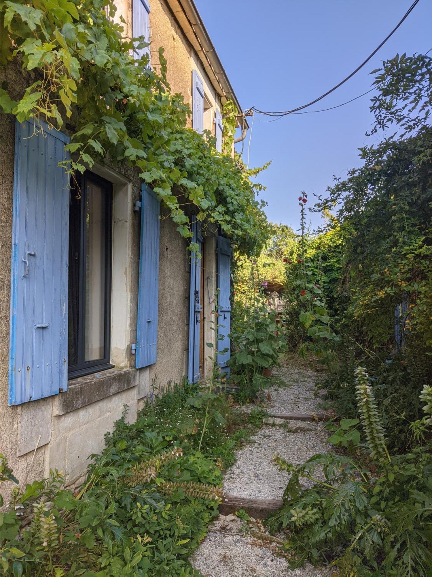 Les Volets Bleus Villa Arcais Exterior photo